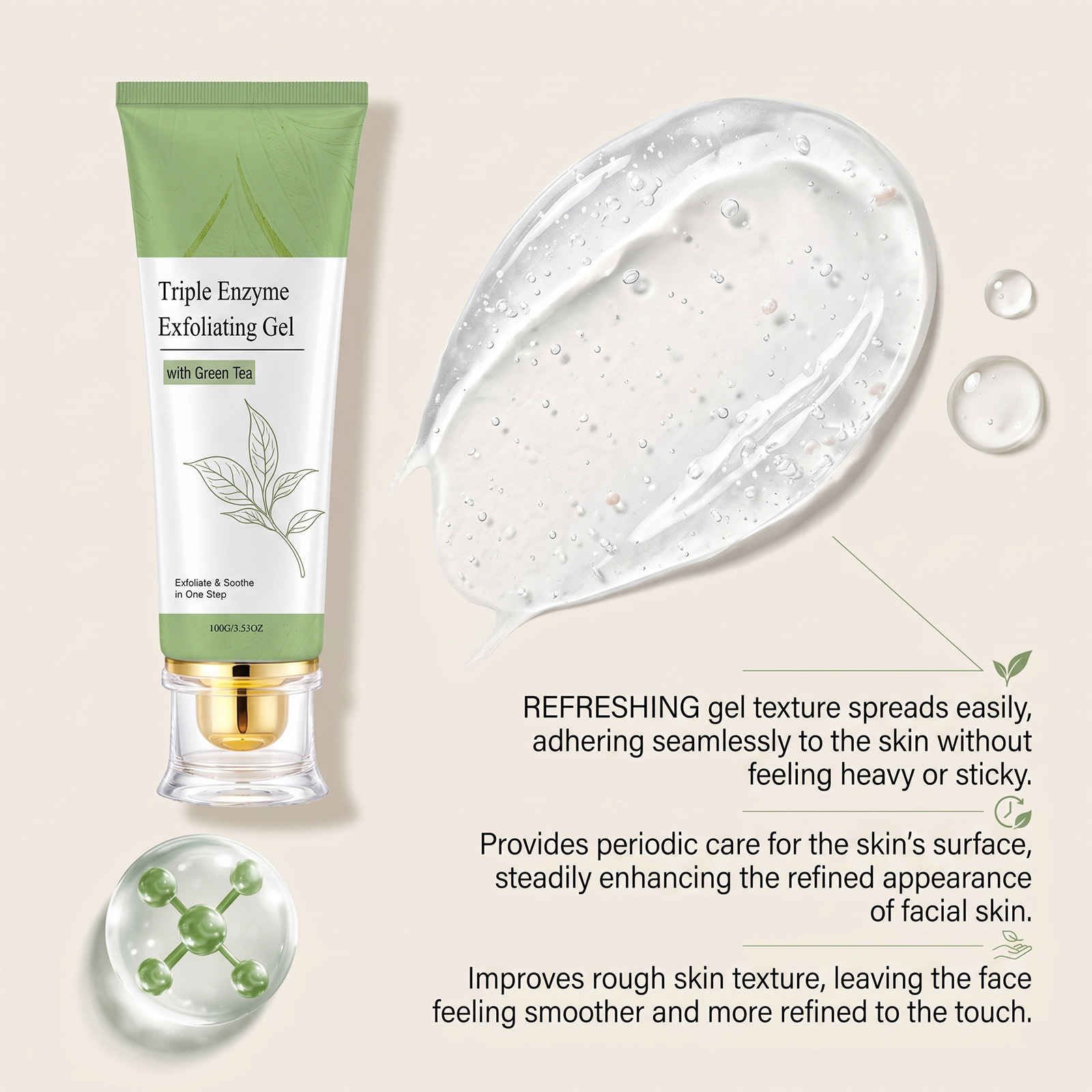 Gel Exfoliante de Té Verde, Li - Aha Bha Exfoliant reseña y precio