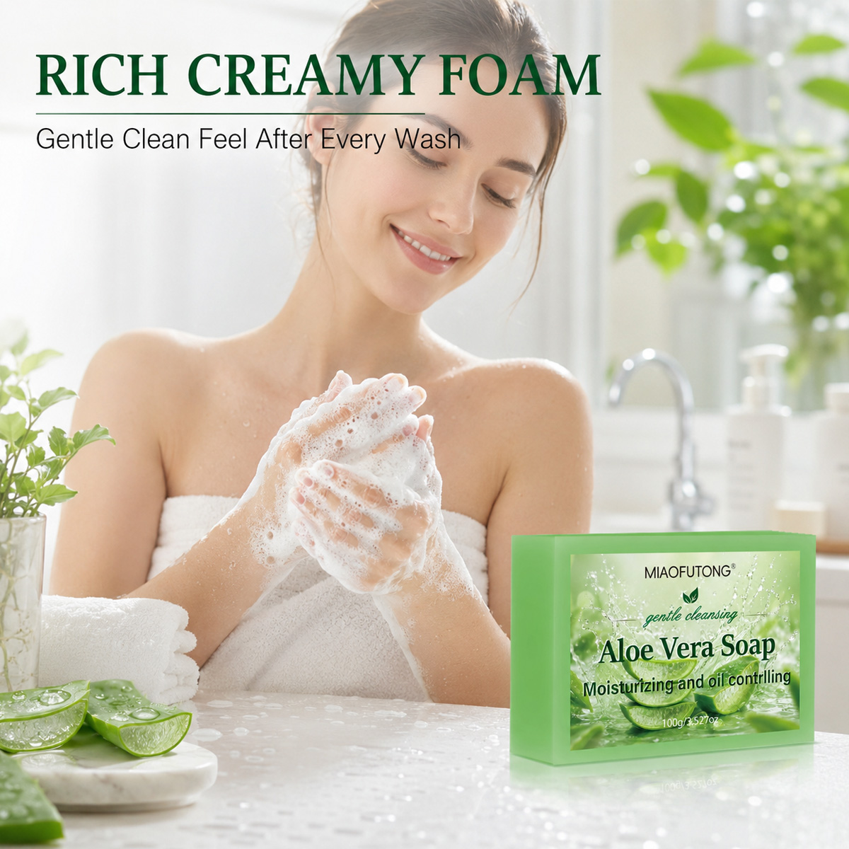 Jabón artesanal 4 en 1 de aloe - Skincare Qv reseña y precio